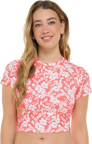 Body Glove Women's Rebel Crop Rashguard – UPF 50, Raglan Short Sleeves, Crew Neck in Kuwait