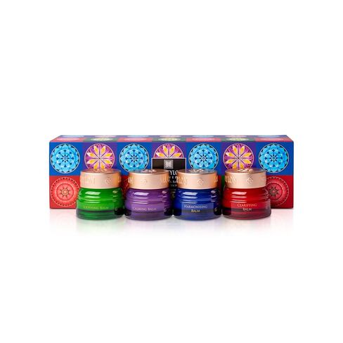 مجموعة SPA CEYLON Wellness Balm - مجموعة هدايا بلسم الأيورفيدا الطبيعي للعلاج العطري مكونة من 4 قطع - بلسم السلام والتخلص من التوتر والنوم والتركيز مع الزيوت العطرية وجوز الهند البكر - 4 × 8 جم in Kuwait