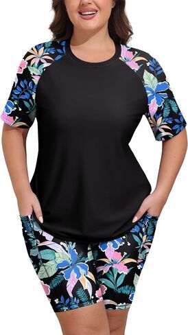 Arolina Rash Guard for Women 2 Piece Swimsuits UPF 50 Swim Shirts with Boyshorts Modest Bathing Suit Swimwear in Saudi Arabia