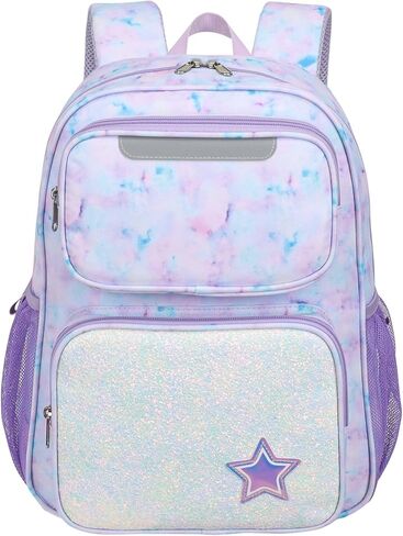 Kids Backpack for Girls Kindergarten - 15 Inch Lightweight School Bookbag Fits Folder, Unicorn Backpack for Kids 4-7 with Leakproof Insulated Pocket for Lunch and Snacks, Pink in Saudi Arabia