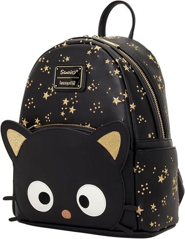 Loungefly Sanrio: Chococat - نجوم مطرزة ذهبية مبطنة - حقيبة ظهر صغيرة - رائعة للأطفال والكبار - حقائب قابلة للجمع in Kuwait