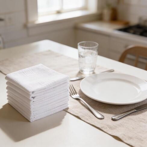 12 Pack Men's Handkerchiefs, 100% Cotton Soft Pocket Hankies, 16x16 Inch Classic White Cloth Squares in Saudi Arabia