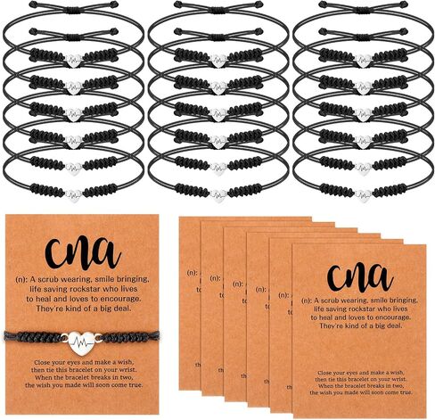 20 Pcs Cna Week Bracelets for Girls Certified Nursing School Graduation Gift Thank You Gift Nursing Assistant Bracelet for Cna Week Student Coworkers Graduation Retirement bulk in Kuwait