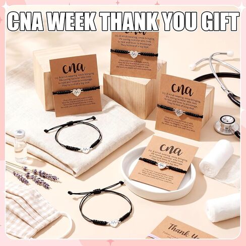 20 Pcs Cna Week Bracelets for Girls Certified Nursing School Graduation Gift Thank You Gift Nursing Assistant Bracelet for Cna Week Student Coworkers Graduation Retirement bulk in Kuwait