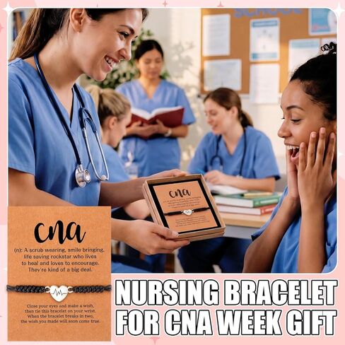 20 Pcs Cna Week Bracelets for Girls Certified Nursing School Graduation Gift Thank You Gift Nursing Assistant Bracelet for Cna Week Student Coworkers Graduation Retirement bulk in Kuwait