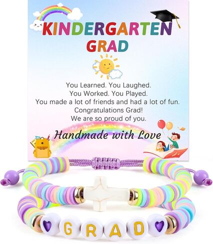 Kindergarten Preschool Graduation Gifts for Girls 2026 Kindergarten Pre-K Grad Bracelet with Card Present Box for Daughter Granddaughter Niece Students in Kuwait