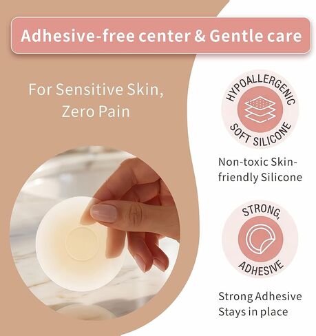MIAO-GK Nipple Covers for Women – Breathable Reusable Silicone Sticky Nipple Pasties C in Kuwait