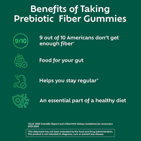 Benefiber Prebiotic Fiber Supplement Gummies for Digestive Health, Citrus Berry Splash Flavor - 126 Count in Kuwait