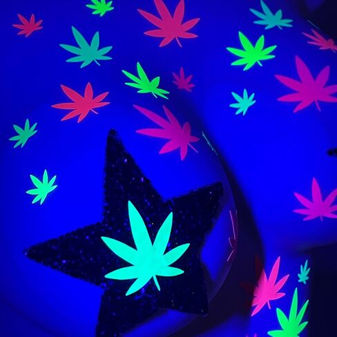 Sasswear Rhinestone Diamond Pasties Weed Bling Nipple Covers for Festivals & Raves, 420 Leaf Black in Saudi Arabia