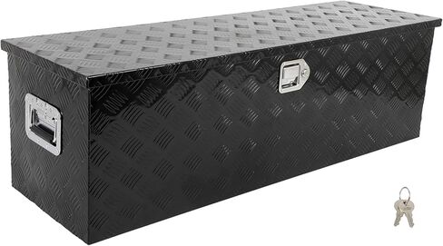 SCITOO 49inch Heavy Duty Truck Bed Tool Box Chest Box Trailer Tongue Box for Pick Up Truck Bed RV Trailer Black Rectangle Truck Bed Storage with Side Handle,Lock and Keys in Saudi Arabia