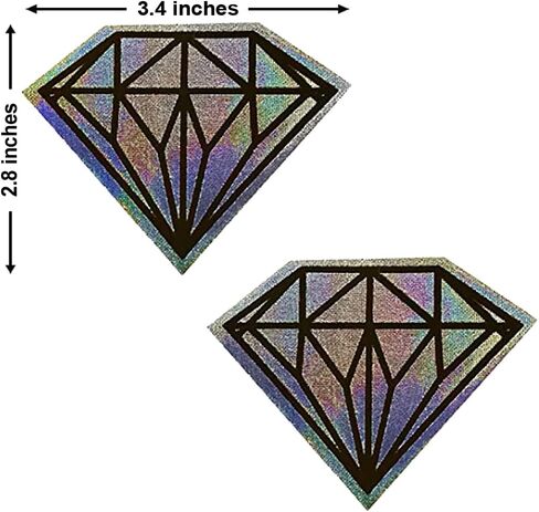 Neva Nude Diamonds are Forever Nitro Holographic Nipple Cover Pasties for Festivals, Raves & More, Medical Grade Adhesive, Waterproof & Sweatproof, Made in USA in Kuwait