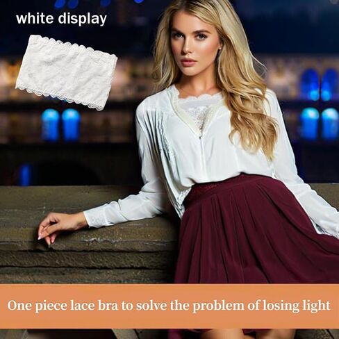 3 Pack Cleavage Cover Up for Low Neckline, Lady Lace Bra Tank Tops for Low Cut Dresses, Camisole Vest Sets for Women & Girls, (Black, White,Beige) in Kuwait
