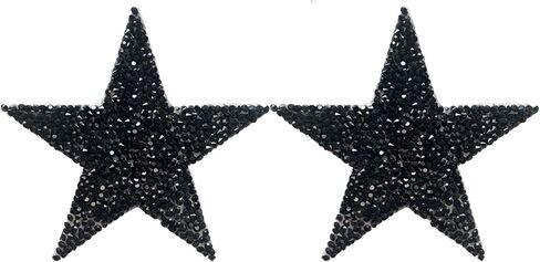 Sasswear Crystal Rhinestone Diamond Pasties, Black Star Nipple Covers for Festivals & Raves in Saudi Arabia