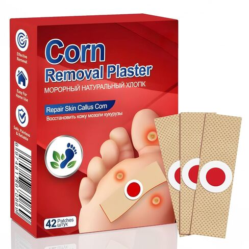 Corn and Callus Remover for Toes and Feet - Extra Strength 40% Salicylic Acid Nursing Pads-Formulated With a Safe Formula to Effectively Remove Corns and Calluses（42 Pack） in Kuwait