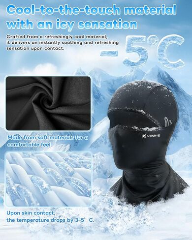 ShinHye Summer Balaclava Men Women Cooling Ice Silk Face Mask Sun UV Protection Balaclava Hood for Cycling Motorcycling in Saudi Arabia