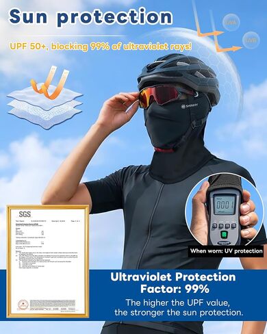 ShinHye Summer Balaclava Men Women Cooling Ice Silk Face Mask Sun UV Protection Balaclava Hood for Cycling Motorcycling in Saudi Arabia