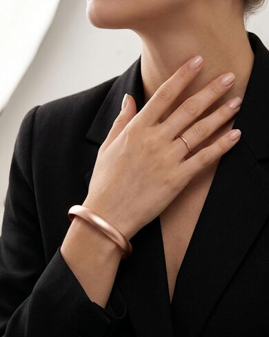 PEALICIOUS Copper Bracelets and Thumb Rings 99.9% Pure Copper Bracelet for Women, Adjustable Solid Cooper Bangles, Finger Rings Cooper Jewelry as Anniversary Gifts for Her, Pulseras para Mujer in Kuwait