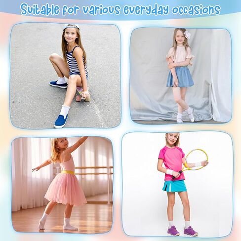 8 Pairs Girls White Ruffle Crew Socks, Cute Frilly Soft Cotton Socks for Uniform School, Dress, Casual Wear in Kuwait