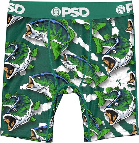 PSD Underwear Youth Boy's Gone Fishin Boxer Brief, Multi, M in Kuwait