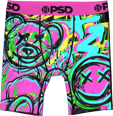 PSD Underwear Youth Boy's Bear Drip Boxer Brief, Multi, L in Kuwait