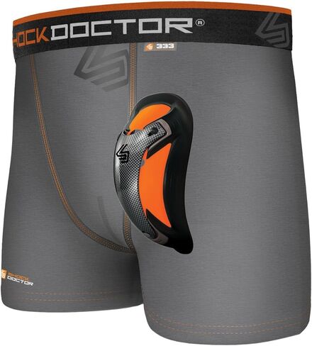 شورت بوكسر من Shock Doctor Ultra Pro مع كأس ألترا، معدات حماية للأولاد باللون الرمادي للشباب in Kuwait