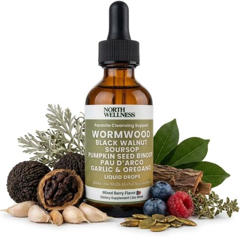 Parasite Cleanse - 2oz, Wormwood Black Walnut, Digestive Health & Balance in Kuwait