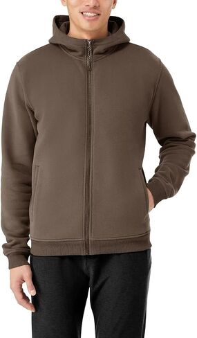 KIRKLAND Signature Men's Brushed Fleece Full Zip Hoodie Jacket in Kuwait