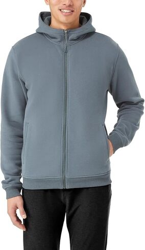 KIRKLAND Signature Men's Brushed Fleece Full Zip Hoodie Jacket in Kuwait