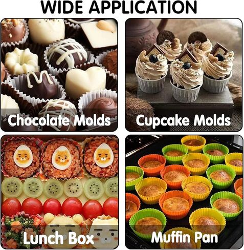 Silicone Lunch Box Dividers for kids,24 pcs Bento Box Dividers with 10 Animal Food Picks,Silicone Bento Box Inserts,Cupcake Baking Cups,Muffin Pan Liners,Reusable and BPA Free in Saudi Arabia