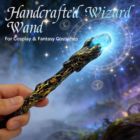 Magical Crystal Wand for Boys and Girls, 12 Inch Teal Blue Light-Up Toy Wand - Ideal Gift for Kids Birthdays, Halloween, Christmas, Wizard Themed Parties in Saudi Arabia