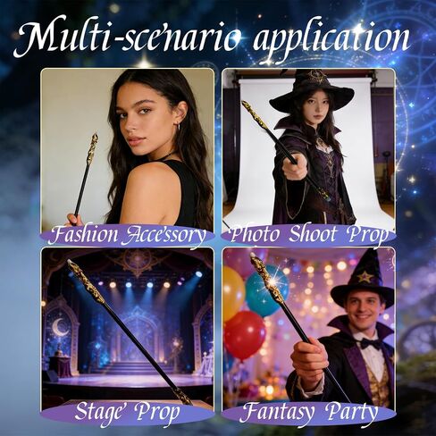 Magical Crystal Wand for Boys and Girls, 12 Inch Teal Blue Light-Up Toy Wand - Ideal Gift for Kids Birthdays, Halloween, Christmas, Wizard Themed Parties in Saudi Arabia