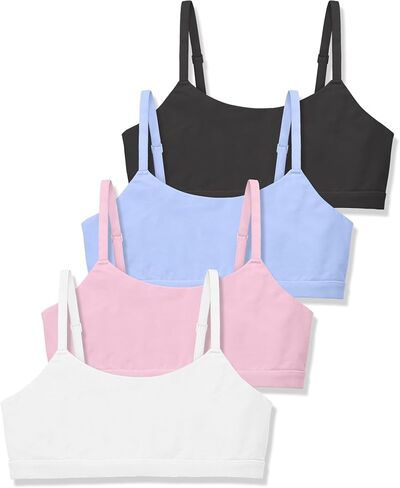 SALIA GIRL Double-Layer Cotton Training Bras for Girls 7–12, Natural Cami First Bra with Adjustable Straps in Saudi Arabia