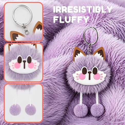 30 Pack Kawaii Plush Keychains Bulk, Cute Stuffed Animal Keychains for Birthday Party Favors, Goodie Bag Fillers, Carnival Prizes in Saudi Arabia
