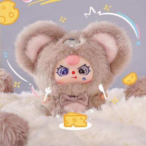 Baby Three Mini Hug Series Cute Plush keychain Blind Box (1 of 9 Possible Styles) Baby Three Key Ring Collectible Birthday Gifts (1Pc Blind Box) in Kuwait