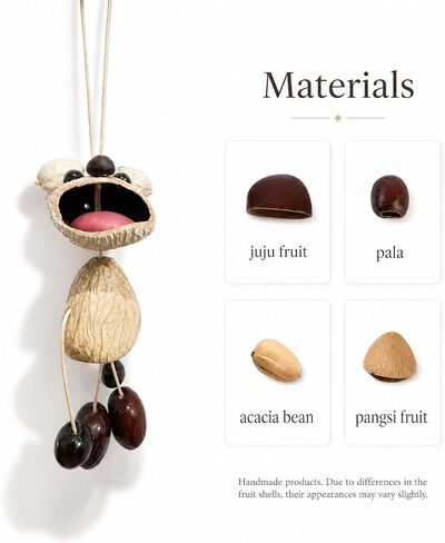 Natural Seed Pod Handmade Quirky Rattle Ornament with Soothing Sound Boho Decor for Car & Desk Unique Funny Gift Idea in Kuwait