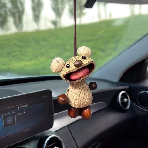 Natural Seed Pod Handmade Quirky Rattle Ornament with Soothing Sound Boho Decor for Car & Desk Unique Funny Gift Idea in Kuwait