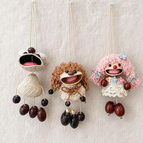 Natural Seed Pod Handmade Quirky Rattle Ornament with Soothing Sound Boho Decor for Car & Desk Unique Funny Gift Idea in Kuwait