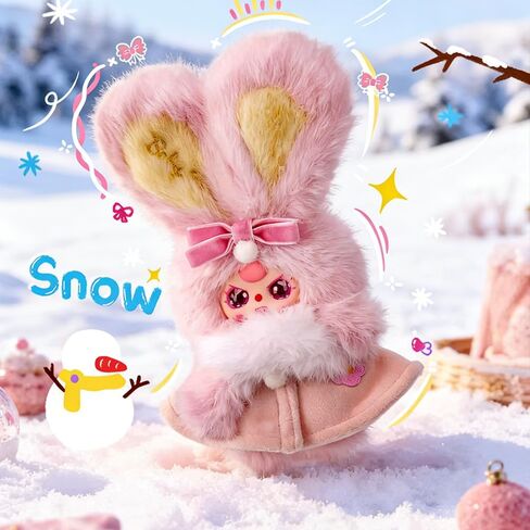 Baby Three Winter Series Cute Plush keychain Blind Box (1 of 9 Possible Styles) Baby Three Key Ring Collectible Birthday Gifts (1Pc Blind Box) in Kuwait