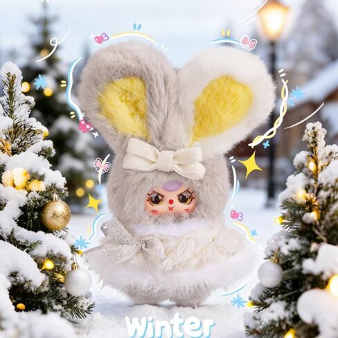 Baby Three Winter Series Cute Plush keychain Blind Box (1 of 9 Possible Styles) Baby Three Key Ring Collectible Birthday Gifts (1Pc Blind Box) in Kuwait
