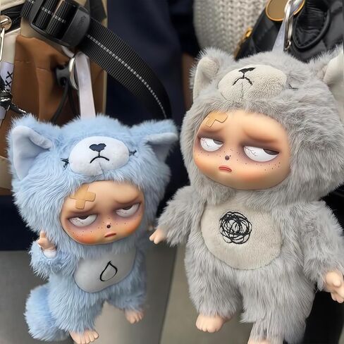 صندوق أعمى لسلسلة المفاتيح الفخمة اللطيفة من سلسلة Sleepless Grumpipi (1 من 7 أنماط محتملة) حلقة مفاتيح Grumpipi هدايا عيد ميلاد قابلة للتجميع (صندوق أعمى قطعة واحدة) in Kuwait