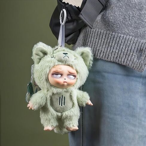 صندوق أعمى لسلسلة المفاتيح الفخمة اللطيفة من سلسلة Sleepless Grumpipi (1 من 7 أنماط محتملة) حلقة مفاتيح Grumpipi هدايا عيد ميلاد قابلة للتجميع (صندوق أعمى قطعة واحدة) in Kuwait
