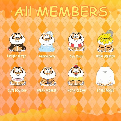 Alexander The Fat Tiger-Ever-Changing Series Plush Doll Blind Box, Mystery Box Keychain Plush Pendant, Cute Bag Charms Collectible for Holiday & Birthday Gift, Single Box in Kuwait