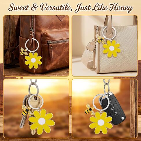 20 Set A Little Honey Is On The Way Baby Shower Favors - Bee Baby Shower Decorations Keychains, Bee Sunflower Keychains Bulk with Thank You Tags, Honey Gender Reveal & Birthday Gift for Guests in Saudi Arabia