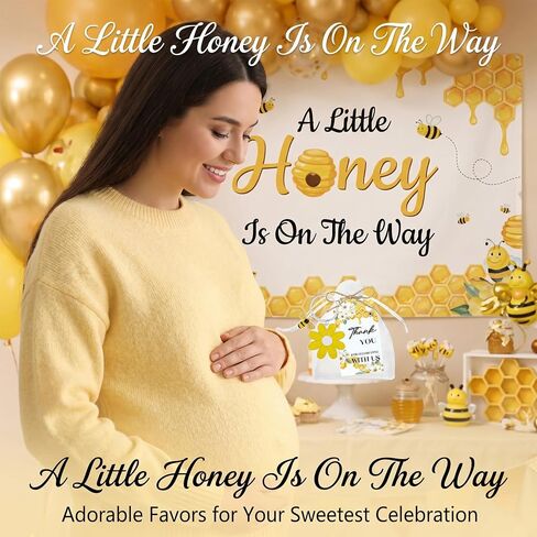 20 Set A Little Honey Is On The Way Baby Shower Favors - Bee Baby Shower Decorations Keychains, Bee Sunflower Keychains Bulk with Thank You Tags, Honey Gender Reveal & Birthday Gift for Guests in Saudi Arabia