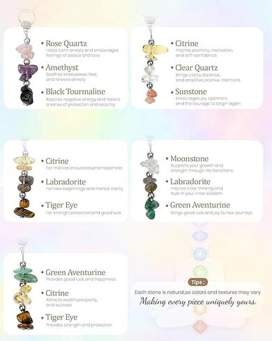 For Your Next Chapter Gifts for Women, Graduation, New Job, Birthday, Retirement, Self Care – 5 Pack Natural Crystal Keychain Set, Good Luck Stocking Stuffers in Saudi Arabia