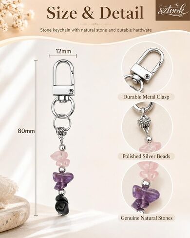 For Your Next Chapter Gifts for Women, Graduation, New Job, Birthday, Retirement, Self Care – 5 Pack Natural Crystal Keychain Set, Good Luck Stocking Stuffers in Saudi Arabia