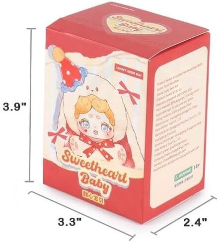 Goodnight Bunny Sweetheart Baby Series Cute Plush keychain Blind Box (1 of 8 Possible Styles) Lucky Deer Nai Key Ring Collectible Birthday Gifts(1Pc Blind Box) in Saudi Arabia