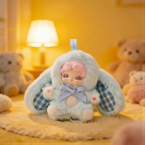 Goodnight Bunny Sweetheart Baby Series Cute Plush keychain Blind Box (1 of 8 Possible Styles) Lucky Deer Nai Key Ring Collectible Birthday Gifts(1Pc Blind Box) in Saudi Arabia