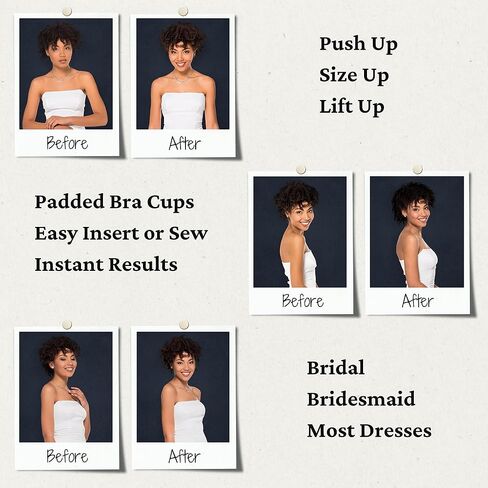 ButtonMode Padded Bra Cups Insert or Sew in, Instant Push up Size up Lift up Support, Breast Enhancer for Bridal and Dresses in Saudi Arabia