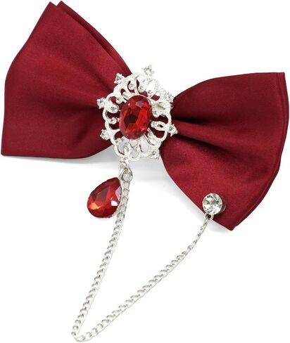 Bow Ties for Men, Adjustable Mens Bow Tie Pre-Tied Bowties Men with Rhinestone Chain for Tuxedo Wedding Party in Kuwait